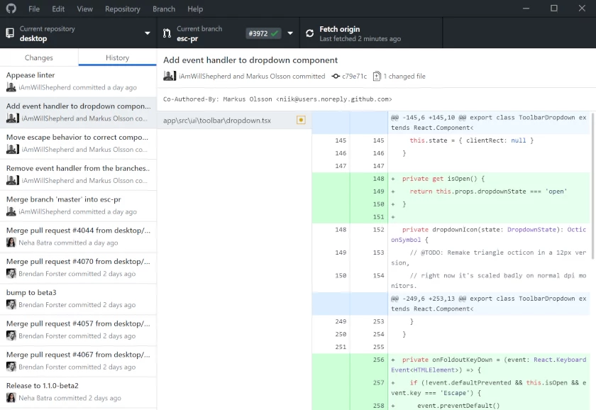 GitHub Desktop Screenshot